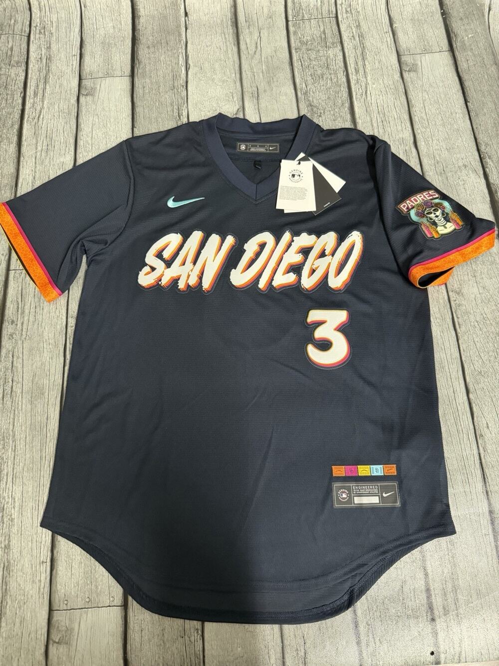 NWT Nike San Diego Padres Jackson Merrill Obsidian 2026 City Connect Jersey Med